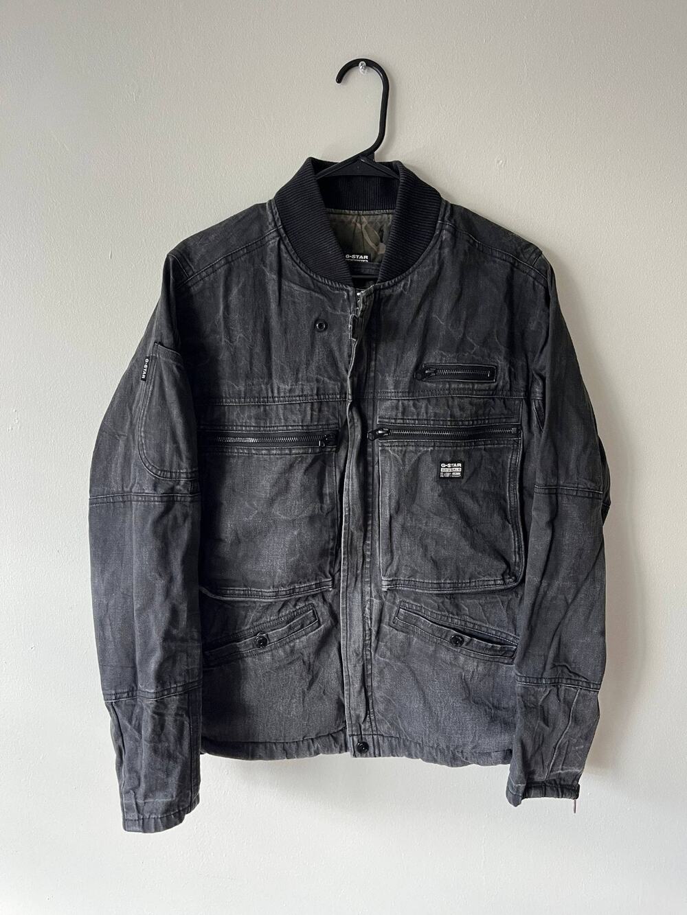 G-Star RAW Hoshi Reversible Overshirt Jacket Denim Camo Men’s Size Small 340$